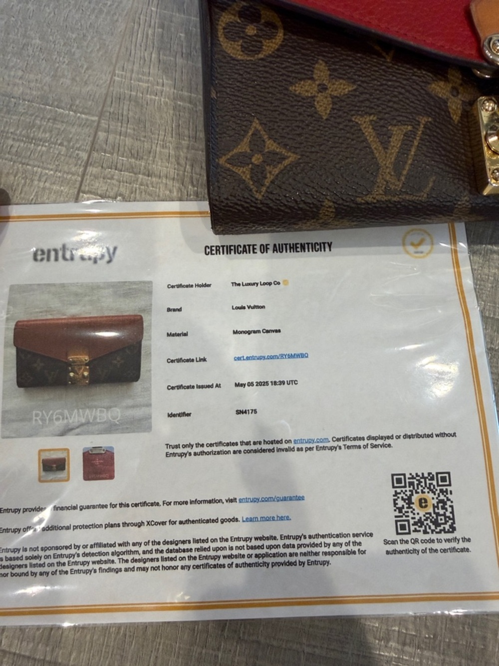 Louis Vuitton Pallas Wallet with Added Crossbody Chain - Picture 10 of 10